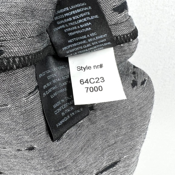 NARCISO RODRIGUEZ Pants Womens 46 Black Pattern Slim fit Tapered Legging Ankle - Picture 12 of 16